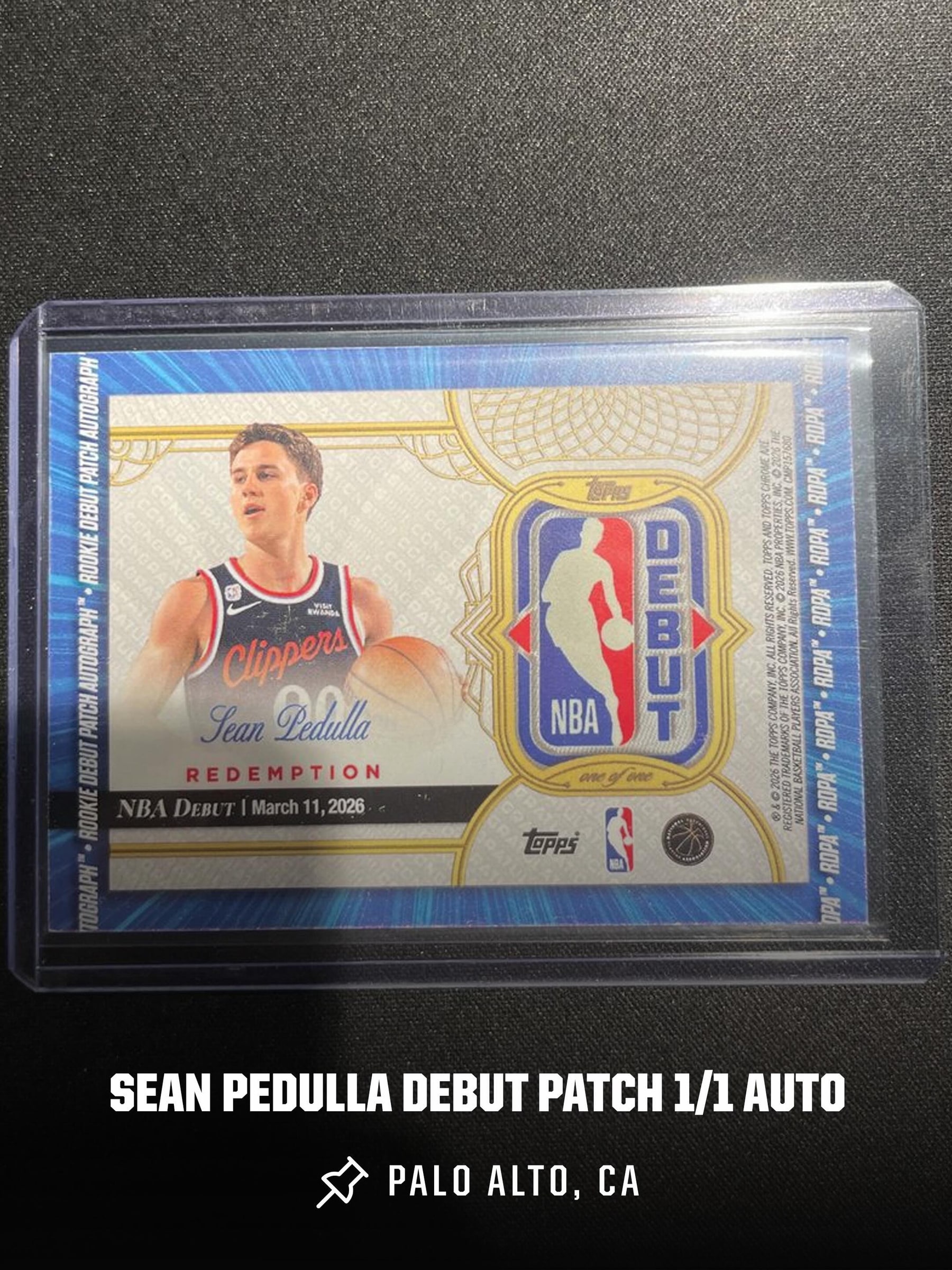 Sean Pedulla Base serial 1 of 1