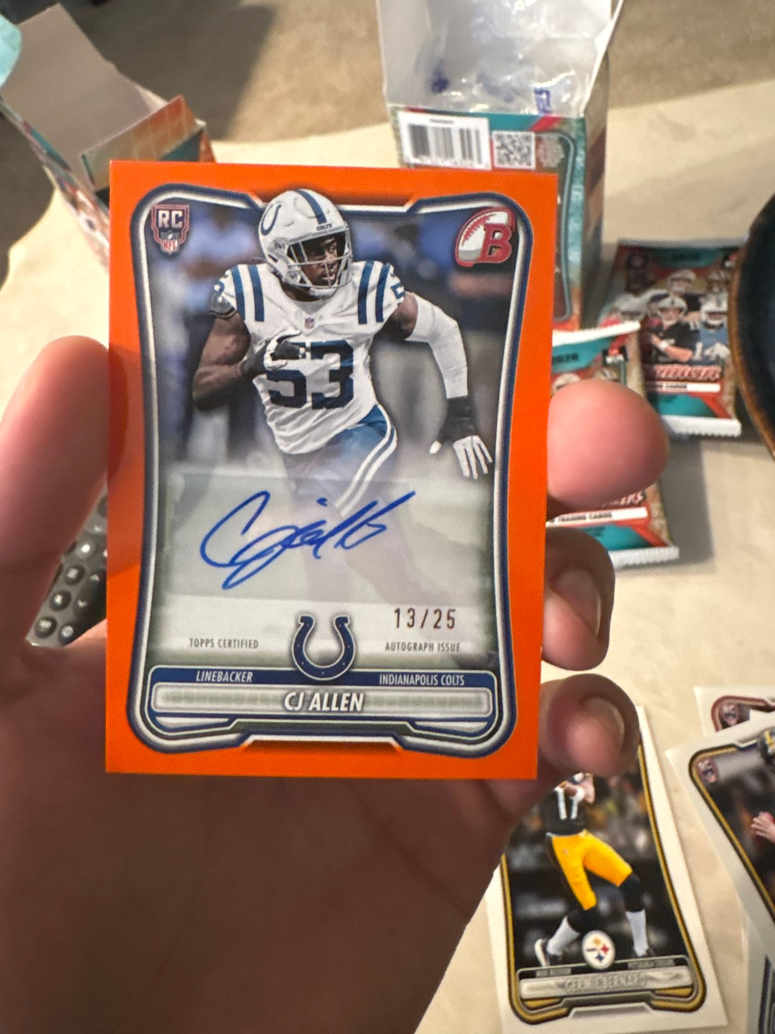 CJ Allen Orange serial 13 of 25