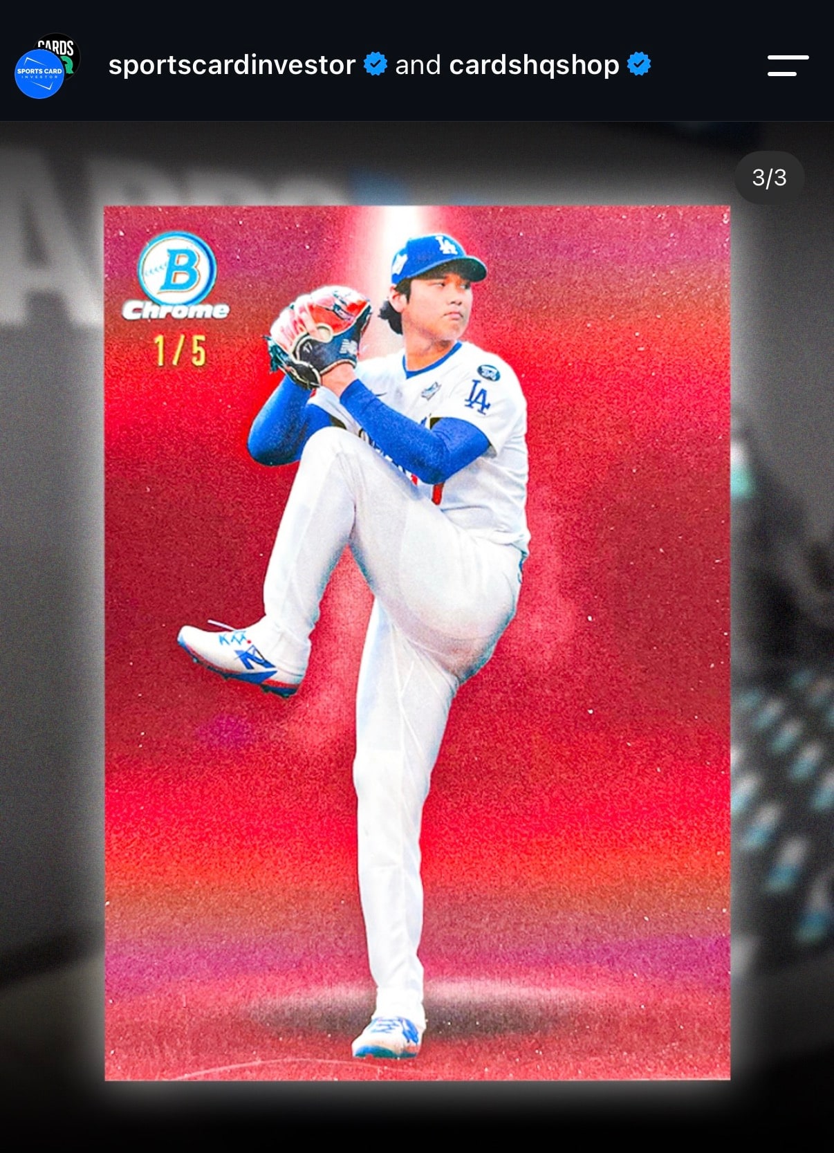 Shohei Ohtani Red serial 1 of 5