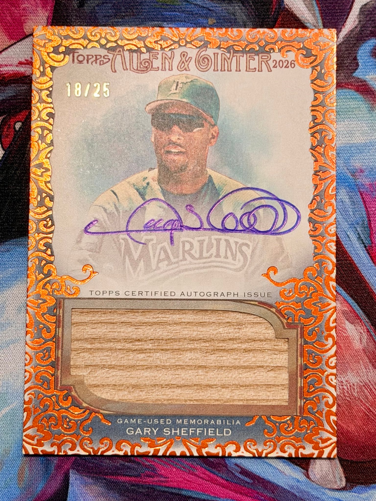 Gary Sheffield Orange Filagree serial 18 of 25