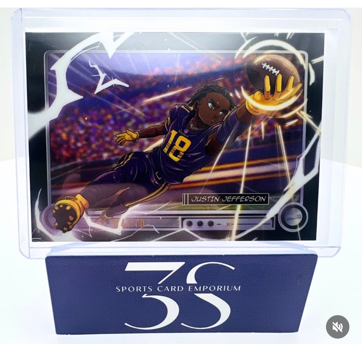 Justin Jefferson Black Refractor serial 4 of 10
