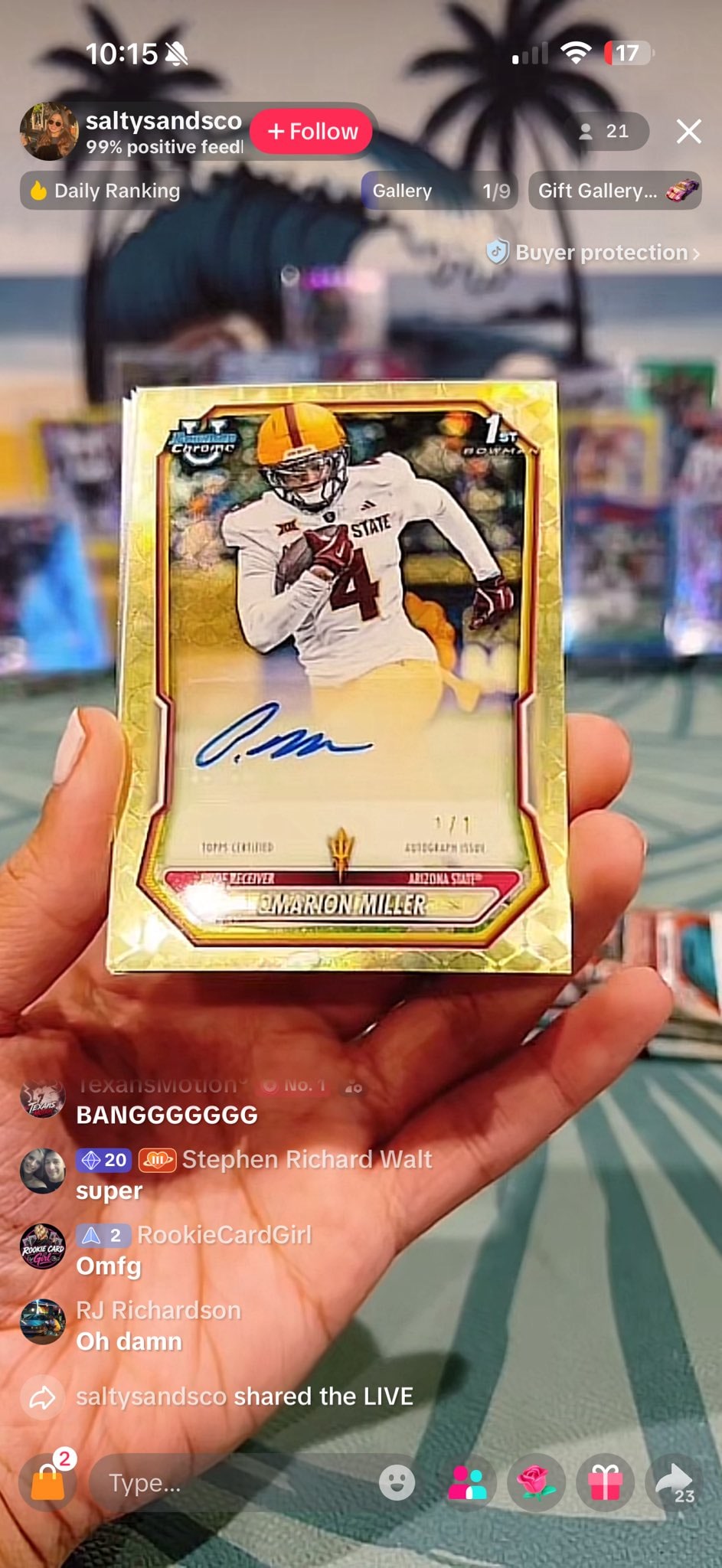 Omarion Miller SuperFractor serial 1 of 1