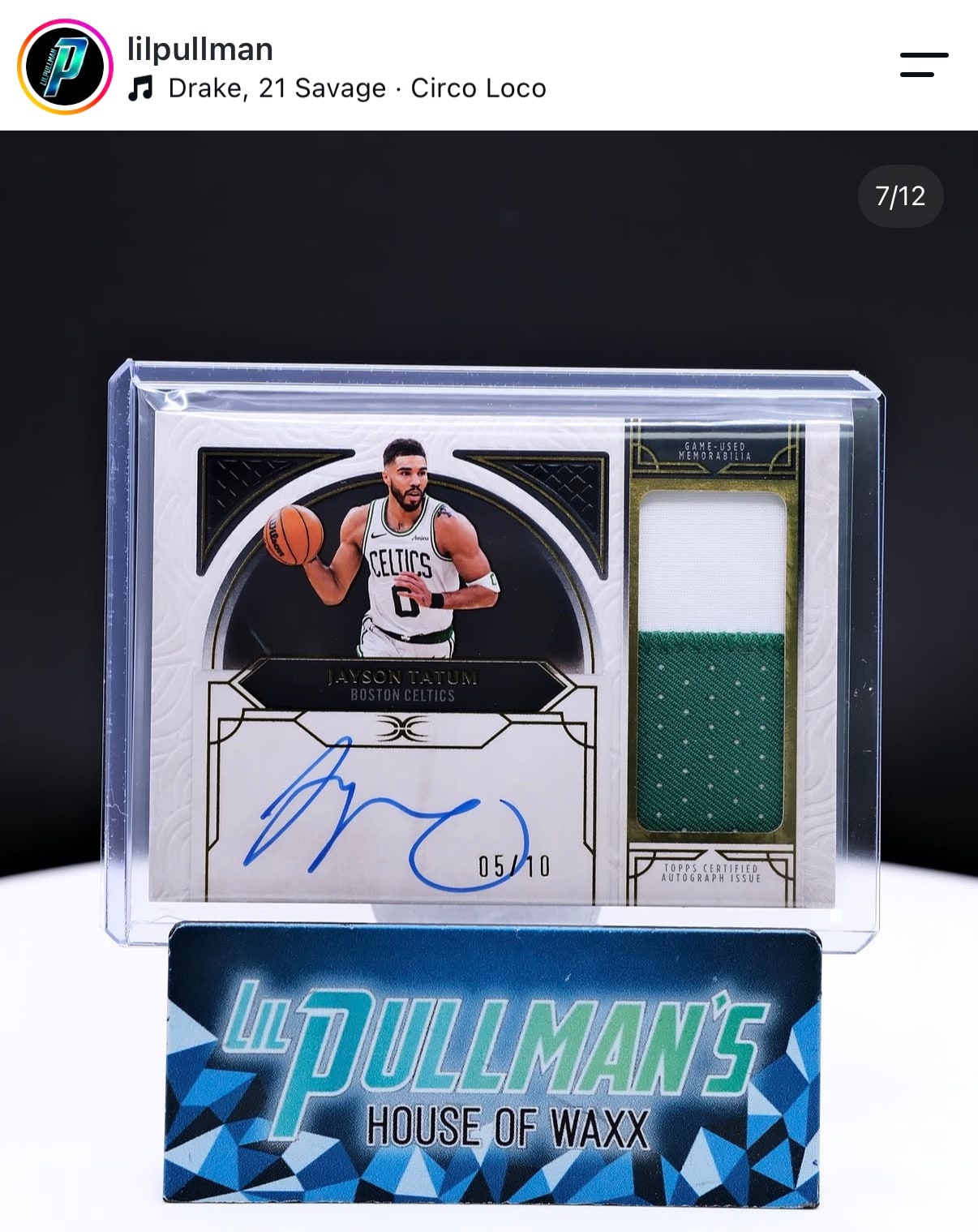 Jayson Tatum Black serial 5 of 10