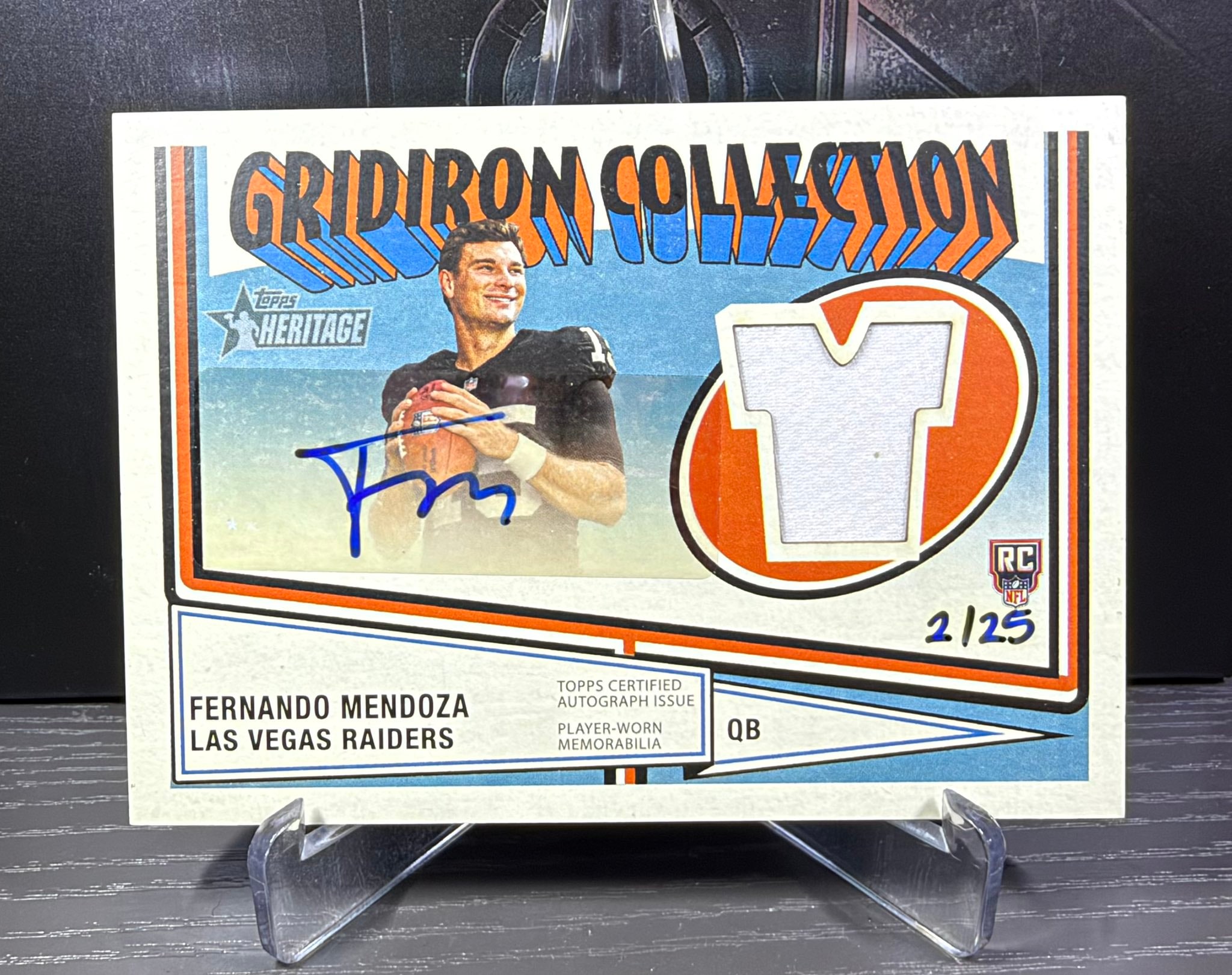 Fernando Mendoza Base serial 2 of 25