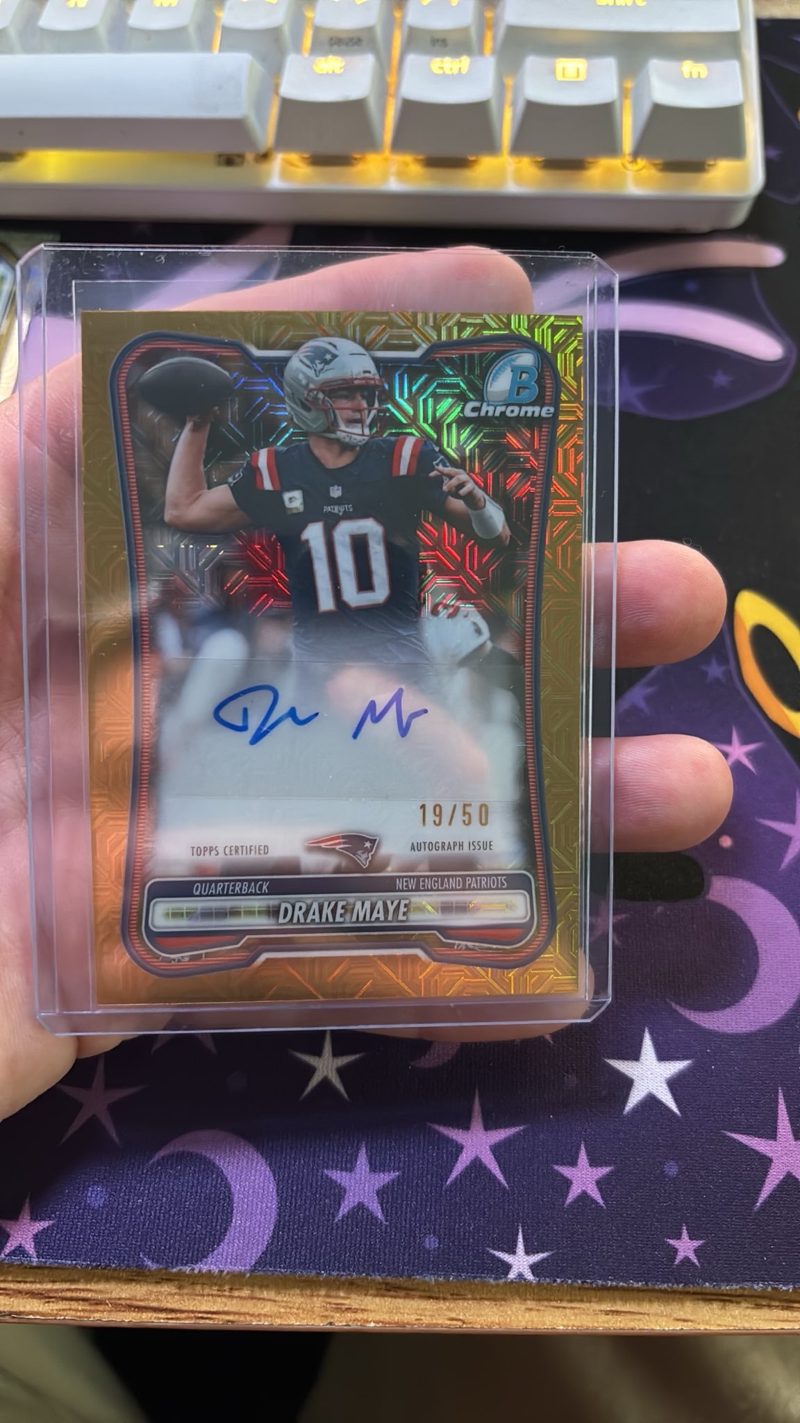 Drake Maye Gold Mojo serial 19 of 50