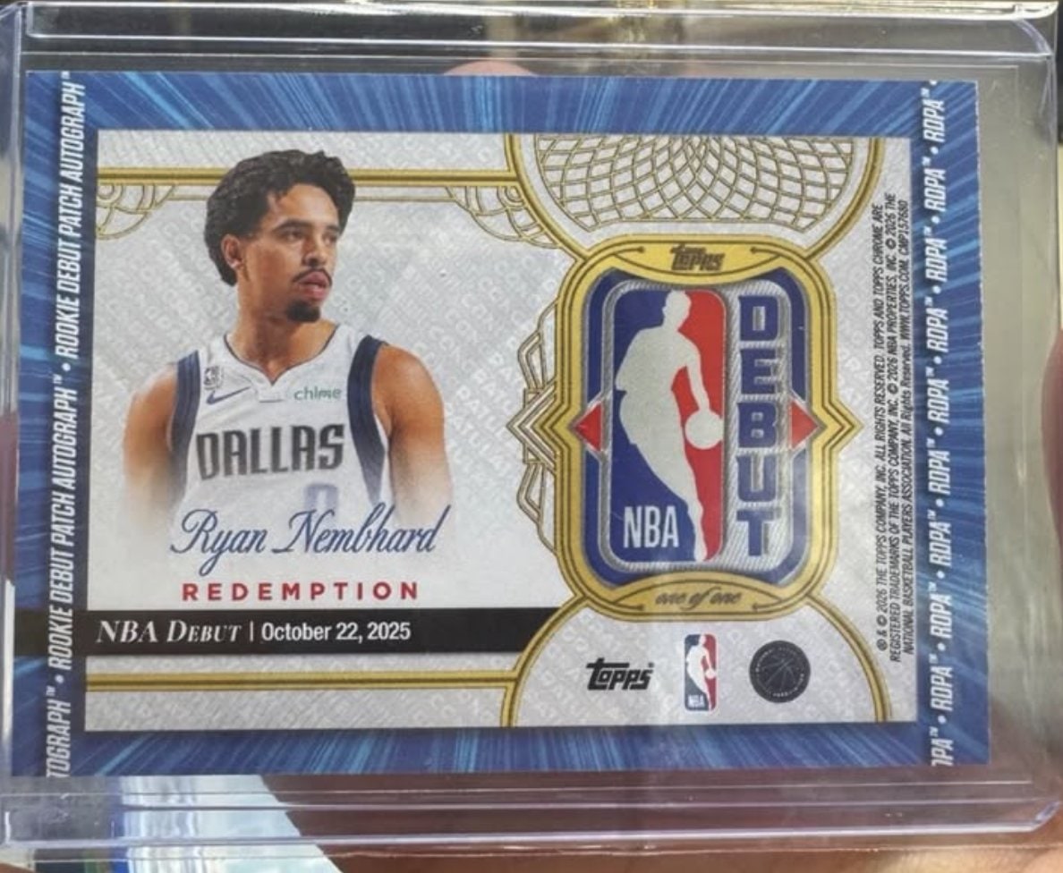 Ryan Nembhard Base serial 1 of 1