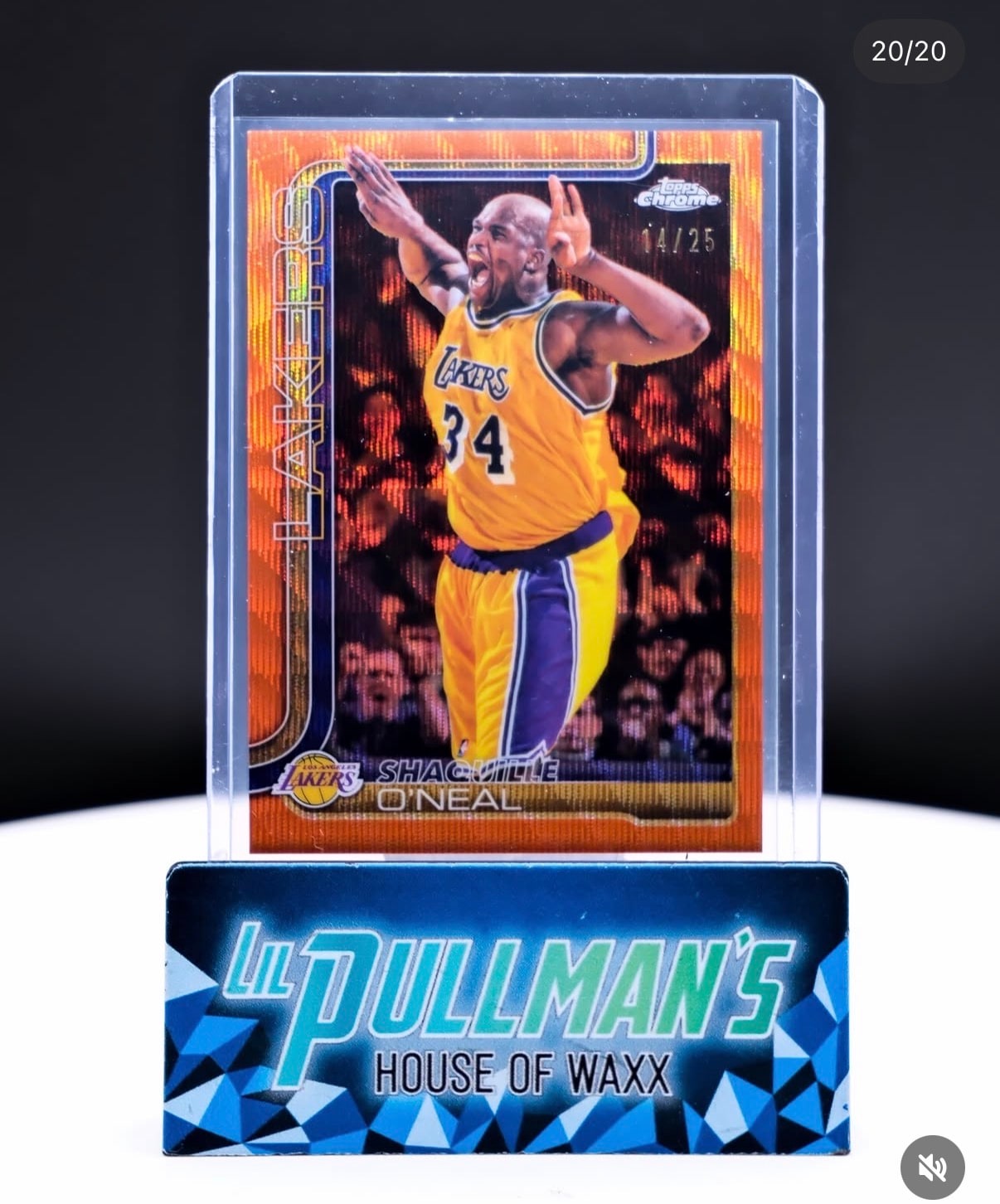Shaquille O'Neal Orange Sapphire serial 14 of 25