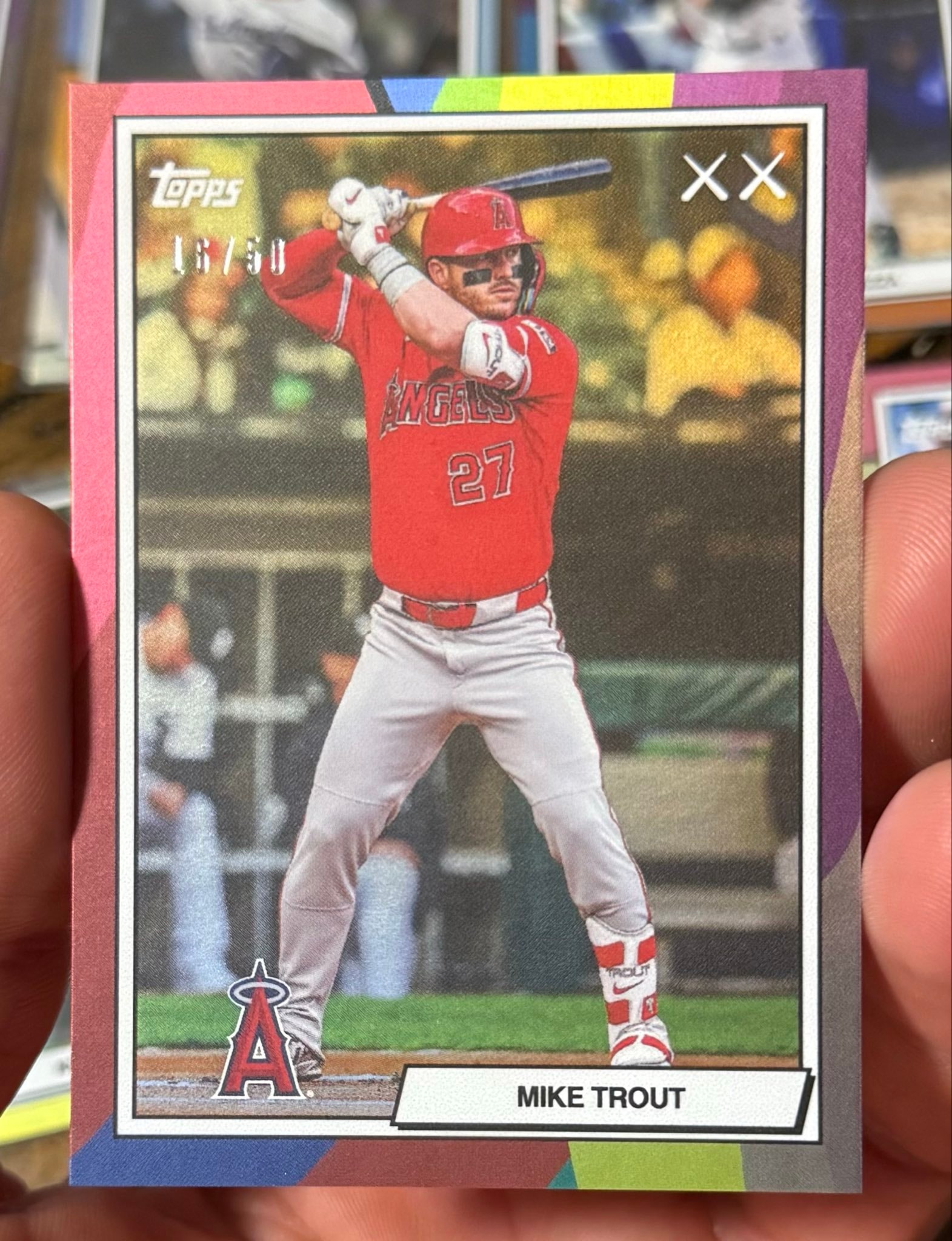 Mike Trout Gold serial 16 of 50