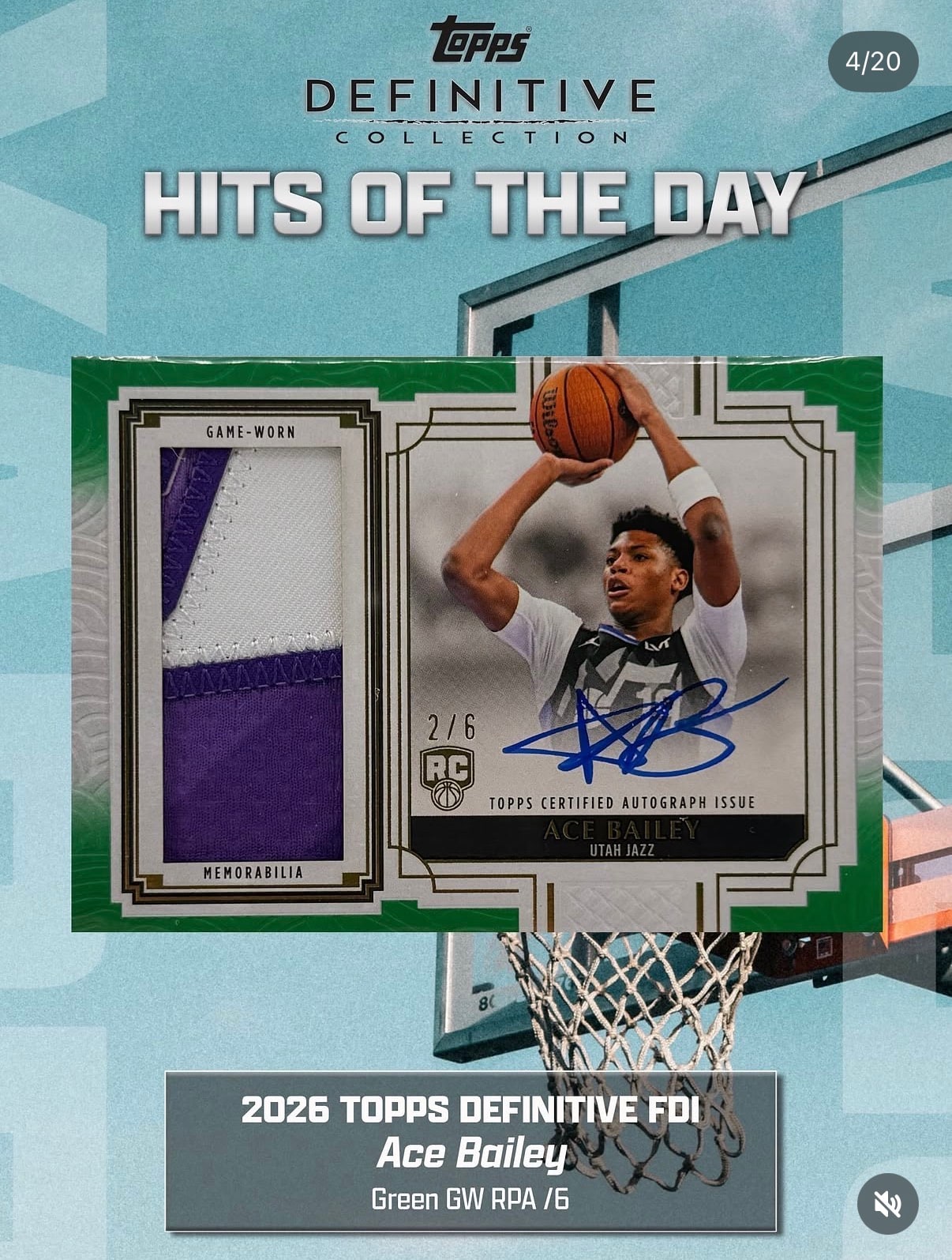 Ace Bailey Green serial 2 of 6