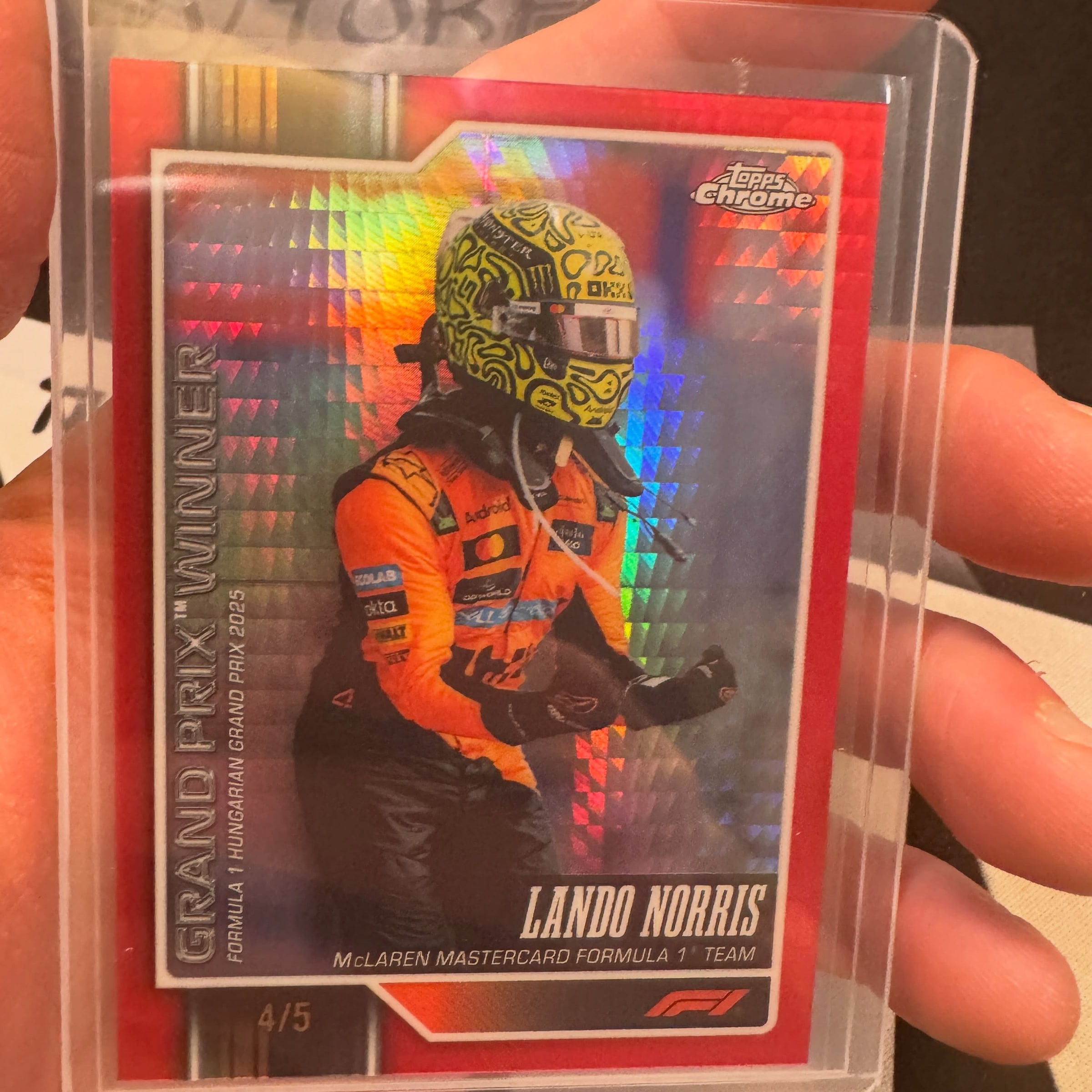 Lando Norris Red Prism serial 4 of 5