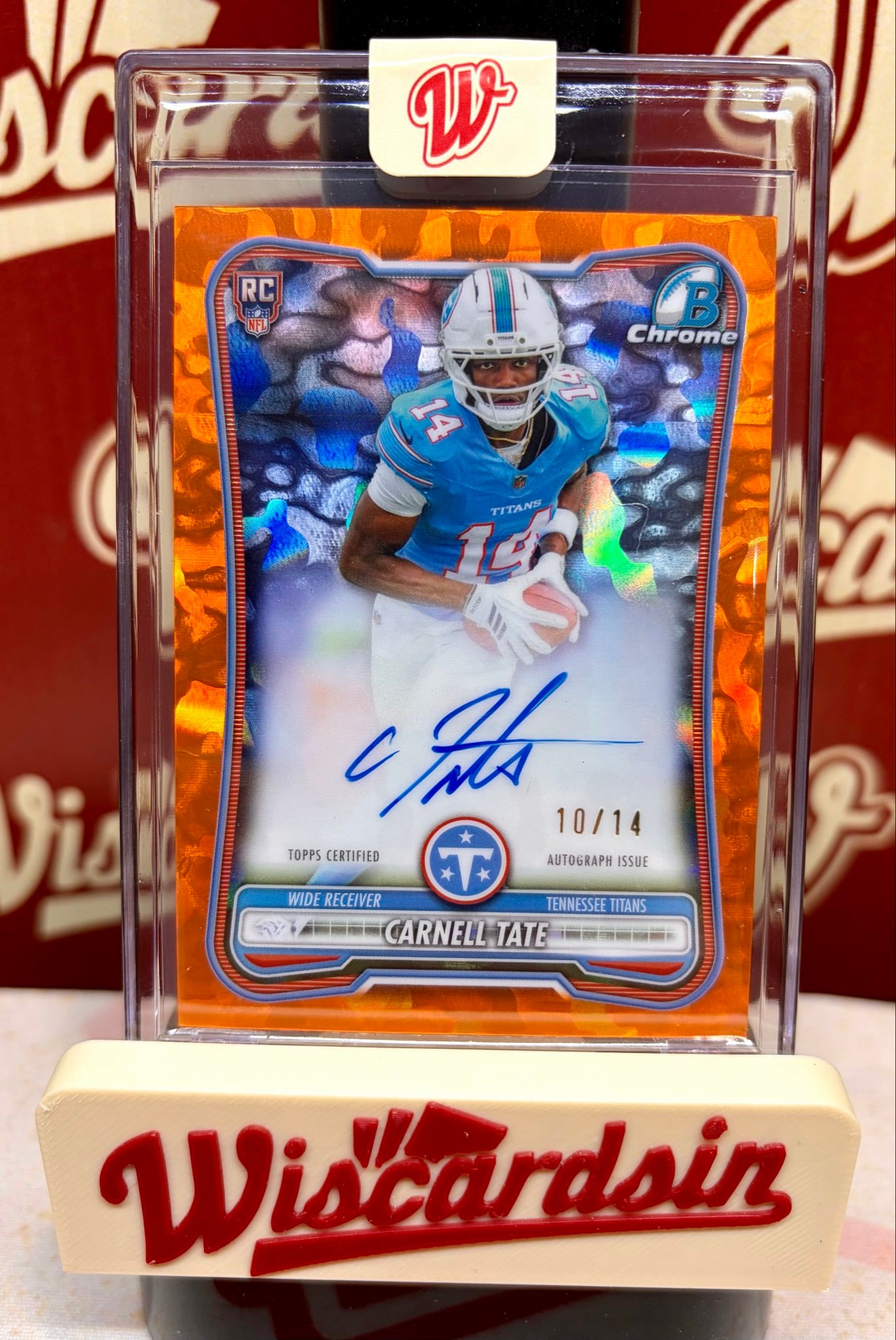 Carnell Tate Orange Molten Mercury serial 10 of 14